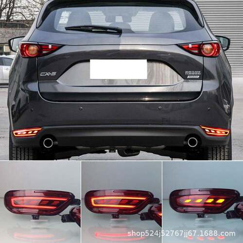 适用于马自达17-22款CX-5后杠灯刹车灯流水转向灯cx5后雾灯