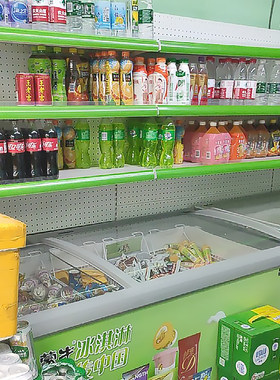 超市冰柜上方货架便利店雪糕冷柜饮料架子冰箱货架W洞洞板展示架