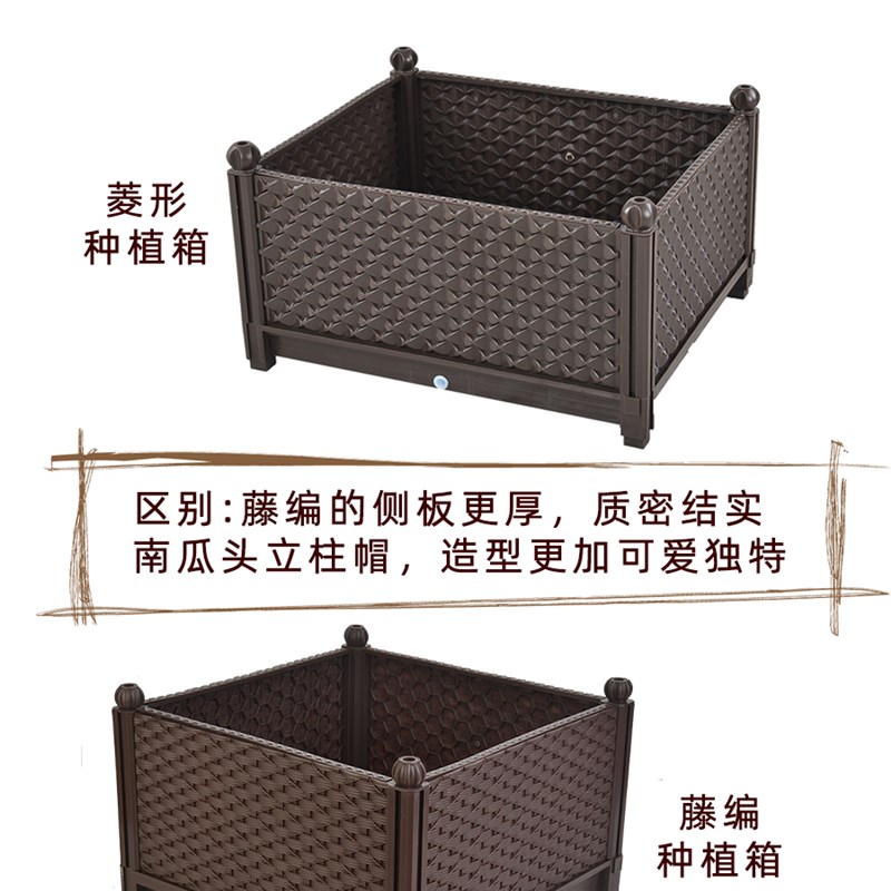 种菜户外花卉箱子阳台种植t箱种菜盆蔬菜长方形室内天台楼顶特大图片