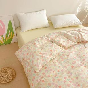 珍妮花园 清新奶油碎花原创设计全棉被套纯棉单件宿舍被罩可定做