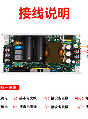 新品24V5A高压开关电源模块双火零火220V380LV转DC稳压足功率120W