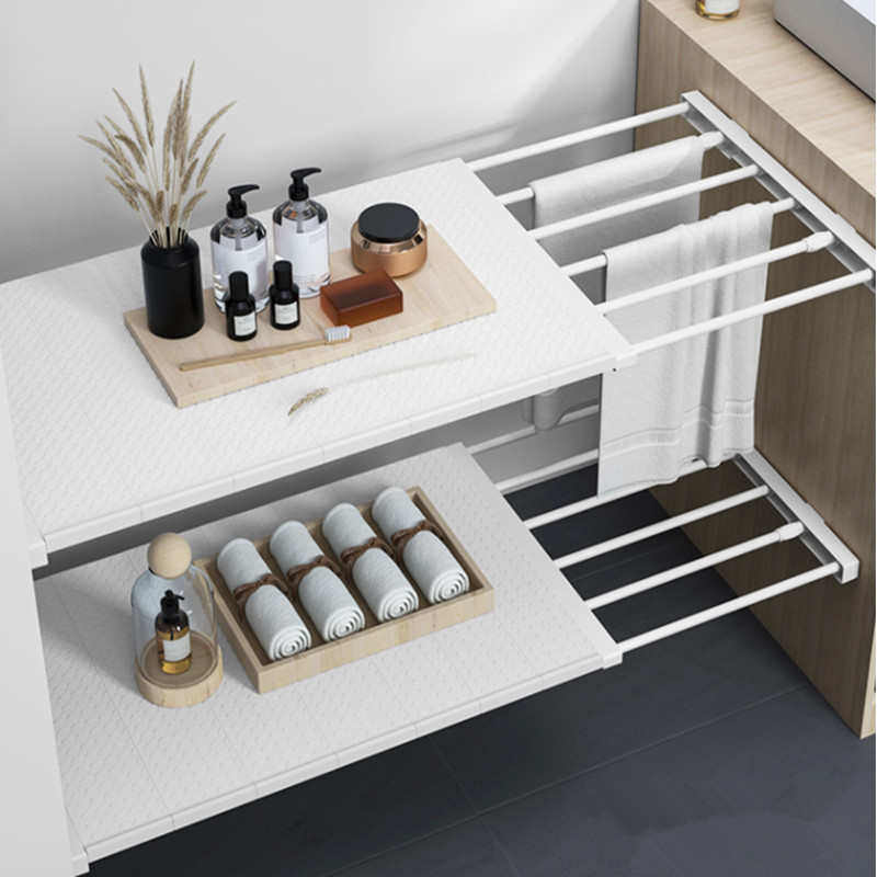 橱柜可隔断隔板厨房分层架物置衣免伸缩隔层收纳架整理钉柜内架子,收纳整理,整理架/置物架/收纳架,淘宝优惠券,粉丝福利购,淘宝优惠卷