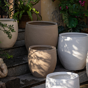 大号花盆户外庭院镁泥透气非陶瓷陶罐特大号种树花盆大口径40以上