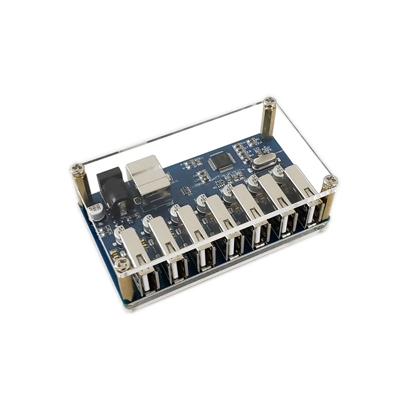 USBHUB分线器1转7口USB2.0集线器一拖七HUB模块带独立供电MCS-92图片