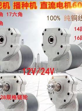 12V24V600W800W大功率施肥电机 立式板栗机马达