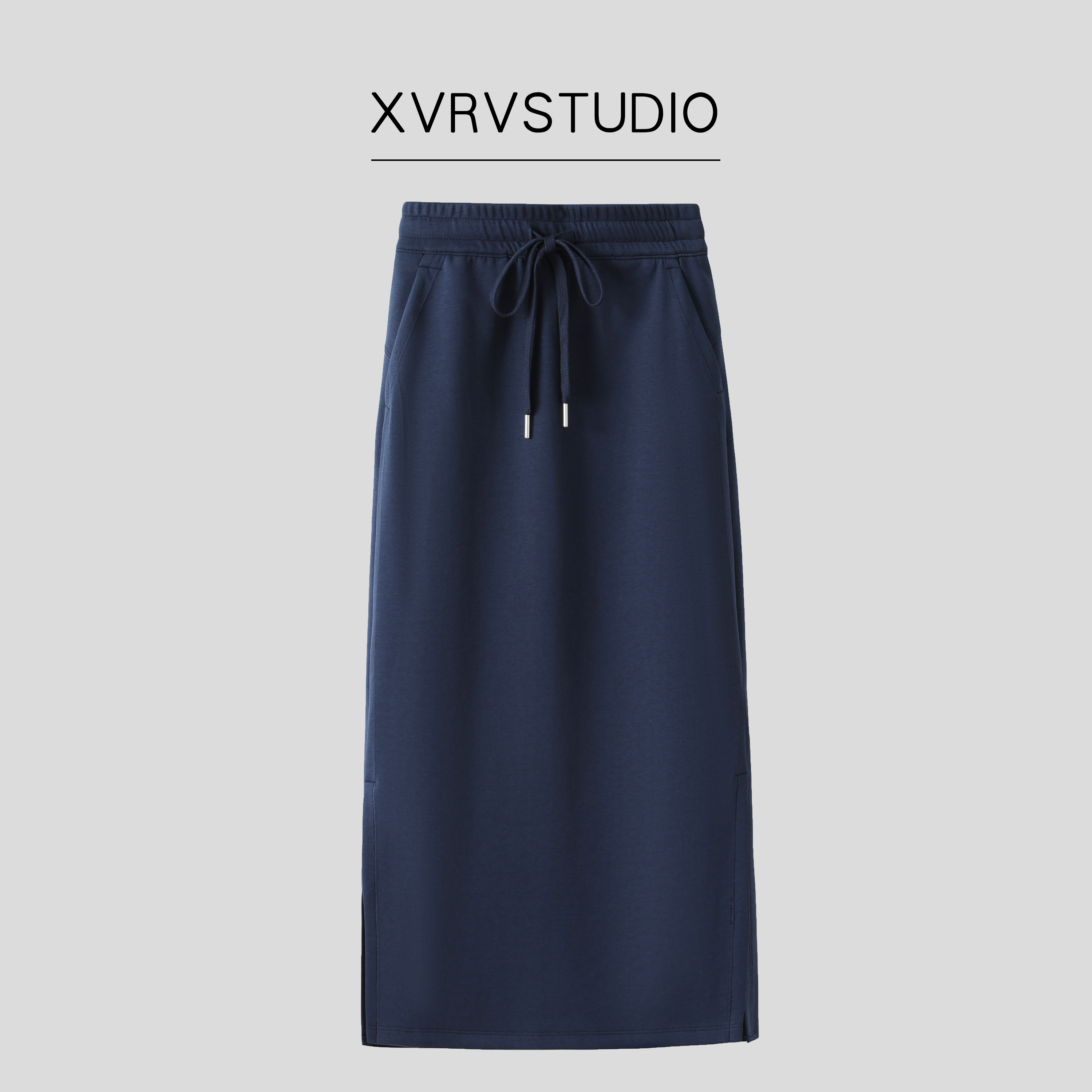 XVRV【秋上新】2025新款半身裙休闲女中长款时尚包臀显瘦侧开叉裙