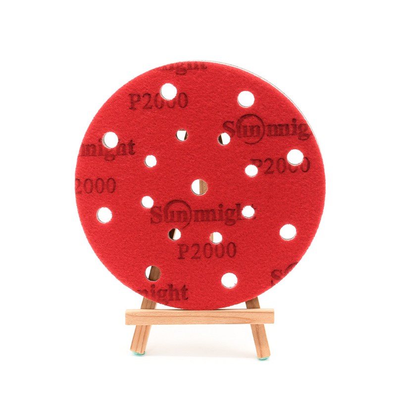 鑫太阳6寸17孔圆形背绒海绵砂纸 G汽车木工漆面打磨抛光海绵砂