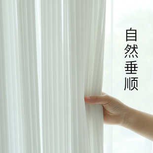 衣帽间帘子门帘家用免打孔衣柜书柜橱柜遮L挡帘白色纱帘防尘隔断