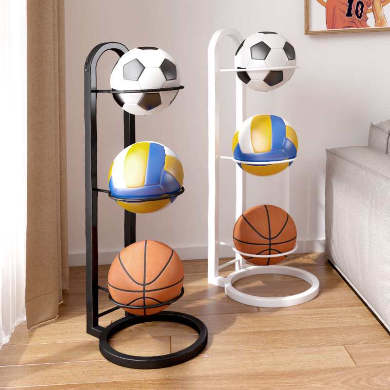 球类收纳家用篮球收纳层架可折叠足球体育用品置物架室内Z多层整