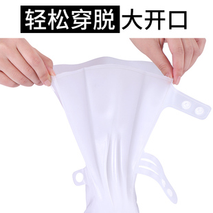 雨鞋 男女成人雨靴夏m季 硅胶高筒防水防滑加厚耐磨下雨天透明雨鞋
