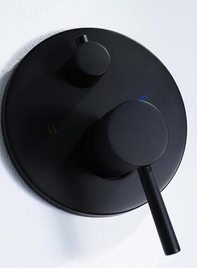 关入墙9式黑色暗FSK装开花洒喷枪头寸ABS吊杆顶喷冷热阀体HI05055