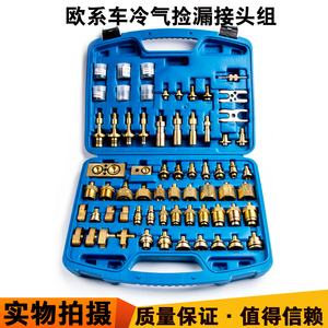 冷气管路测漏接头汽车空调维修检漏堵漏工具组套装欧亚日系综合型