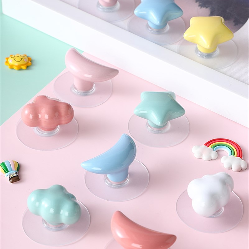 免打孔无痕强力拉手衣柜粘贴拉手抽屉橱把手吸盘门窗冰箱免钉把手