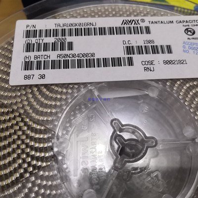 【2K/盘】TAJA106K016RNJ 10uf 16V 10% A型 贴片钽电容