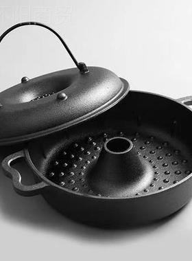 OGF款烤薯红锅新家地用烤瓜锅加厚烧烤土豆板栗玉米机铸铁烤红薯