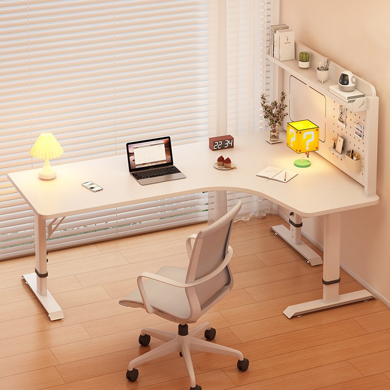 L型转角书桌家用卧m室台式电脑桌子办公桌可升降拐角洞洞板学习桌