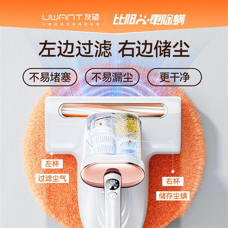 【补贴15%】UWkANT友望除螨仪除螨神器床上家用吸尘器大白CM2306