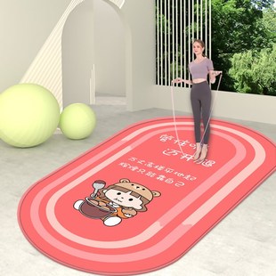 女g士健身防滑静音隔音跳绳减震垫家用舞蹈地垫 瑜伽垫男士