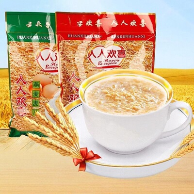 人人欢喜原味燕麦片480g/袋核桃