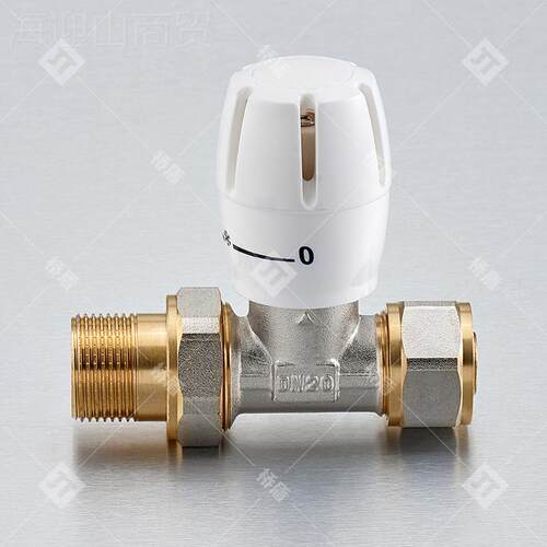 桥门盾阀直式温控阀节4分6分气散热器铝SHM塑管暖卡套调阀家装款
