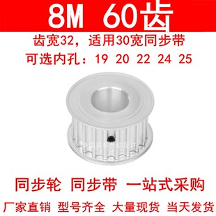現貨同步輪8M60齒寬32孔徑19 25同步帶輪齒距8M300A帶輪