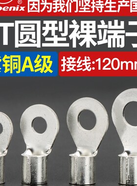 正品凤凰OT120-150-185-240圆形冷压接线端子铜接头线耳紫铜国标