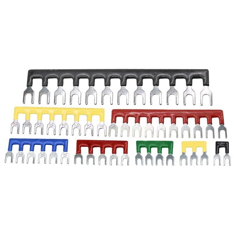 牛时 纯铜TBR-10A接线端子排短接条 互联边插连接条 带绝缘护套