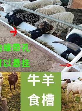 牛加厚塑料长槽方形喂食羊VEB槽料饲料饮水槽平底喝槽水槽子羊养