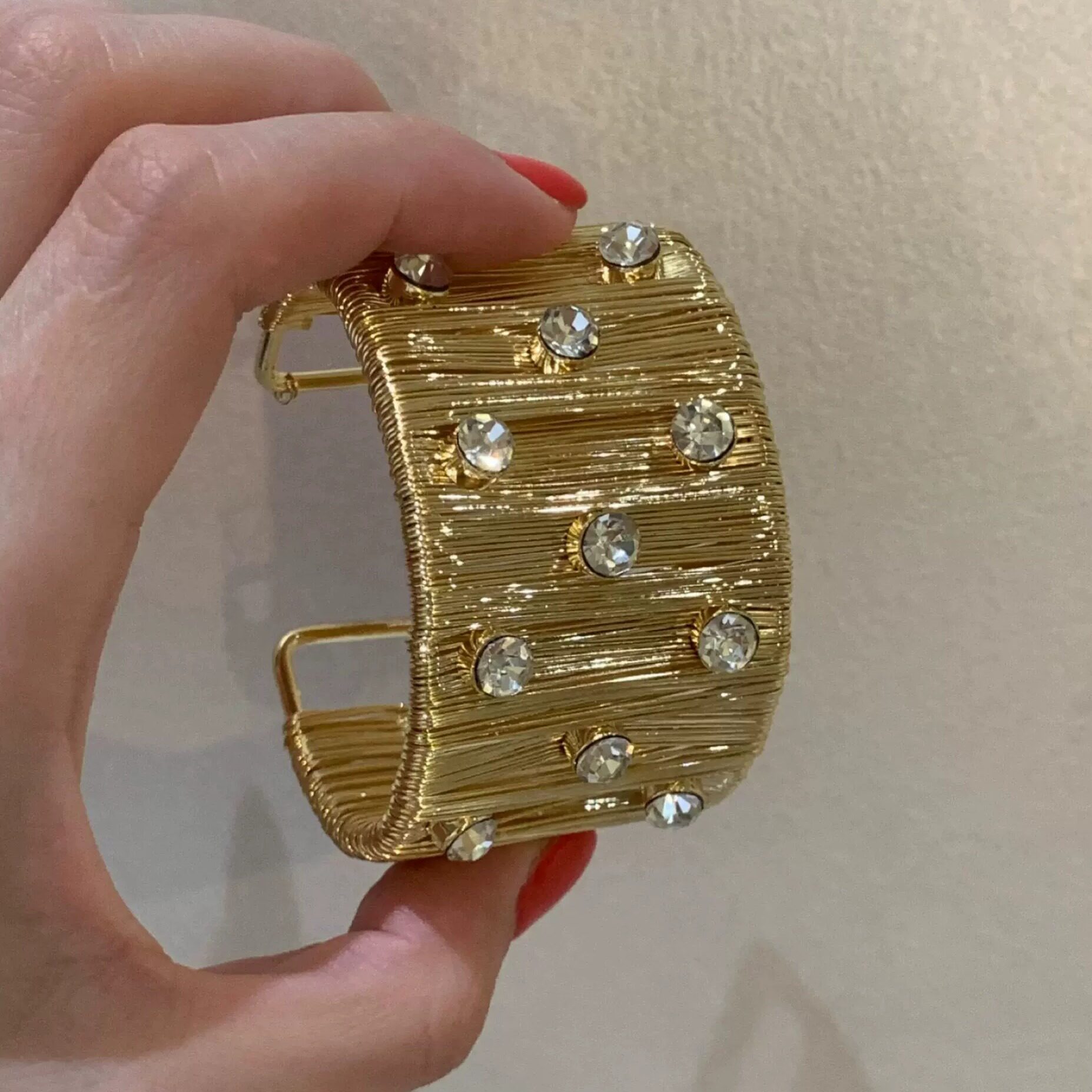 碎钻星河 爆闪系列夸张手镯女小众复古金色欧美风手环高级感辣妹