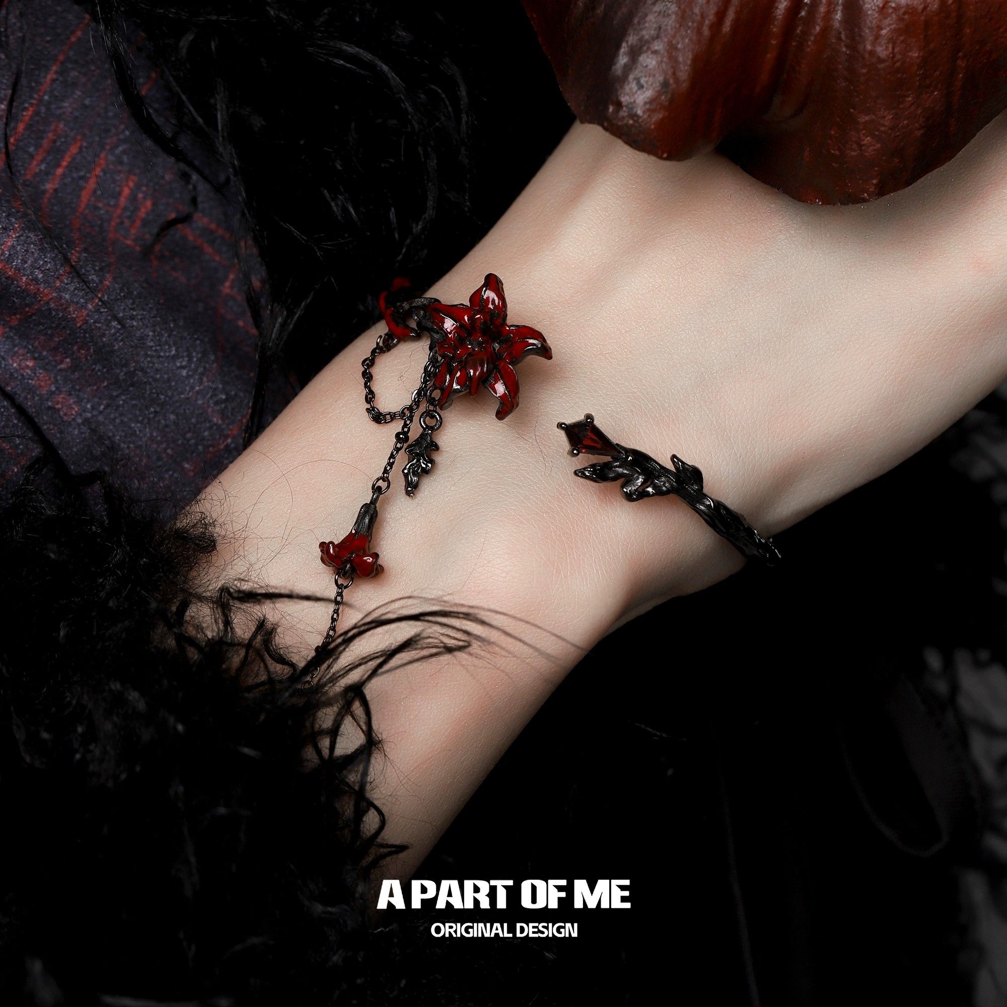 中式手链原创曼陀罗手镯暗黑风小众高级感冷淡男女手环甜酷辣妹