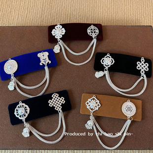 高级感民族风发夹蒙古族元素发卡侧边夹流苏挂链碎发女刘海夹整理