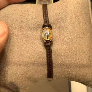 韩系美拉德choker锆石皮绳手链经典高颜值简约气质女叠戴手绳首饰