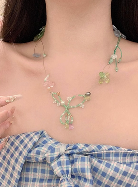 绿野仙踪~甜美设计感水晶蝴蝶结