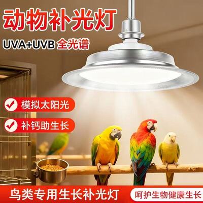 鹦鹉专用太阳灯led全光谱uvb补钙灯鸟类宠物禽畜养殖场专用生长灯
