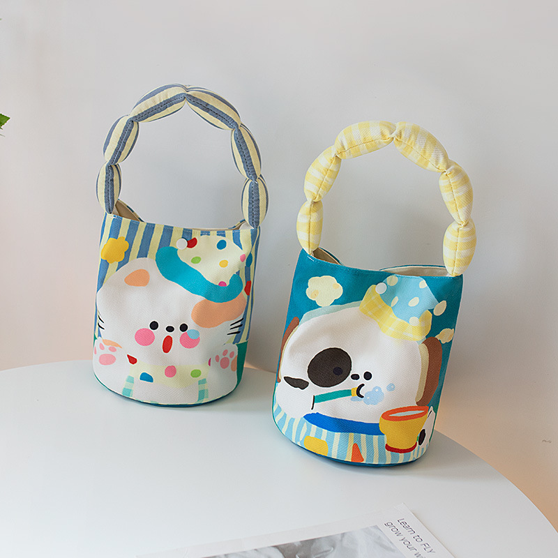 帆布手提包韩国包女水桶包礼品袋