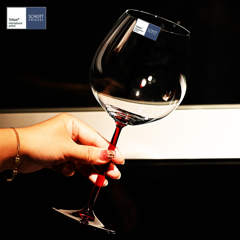 德国进口水晶玻璃红杆红葡萄酒杯