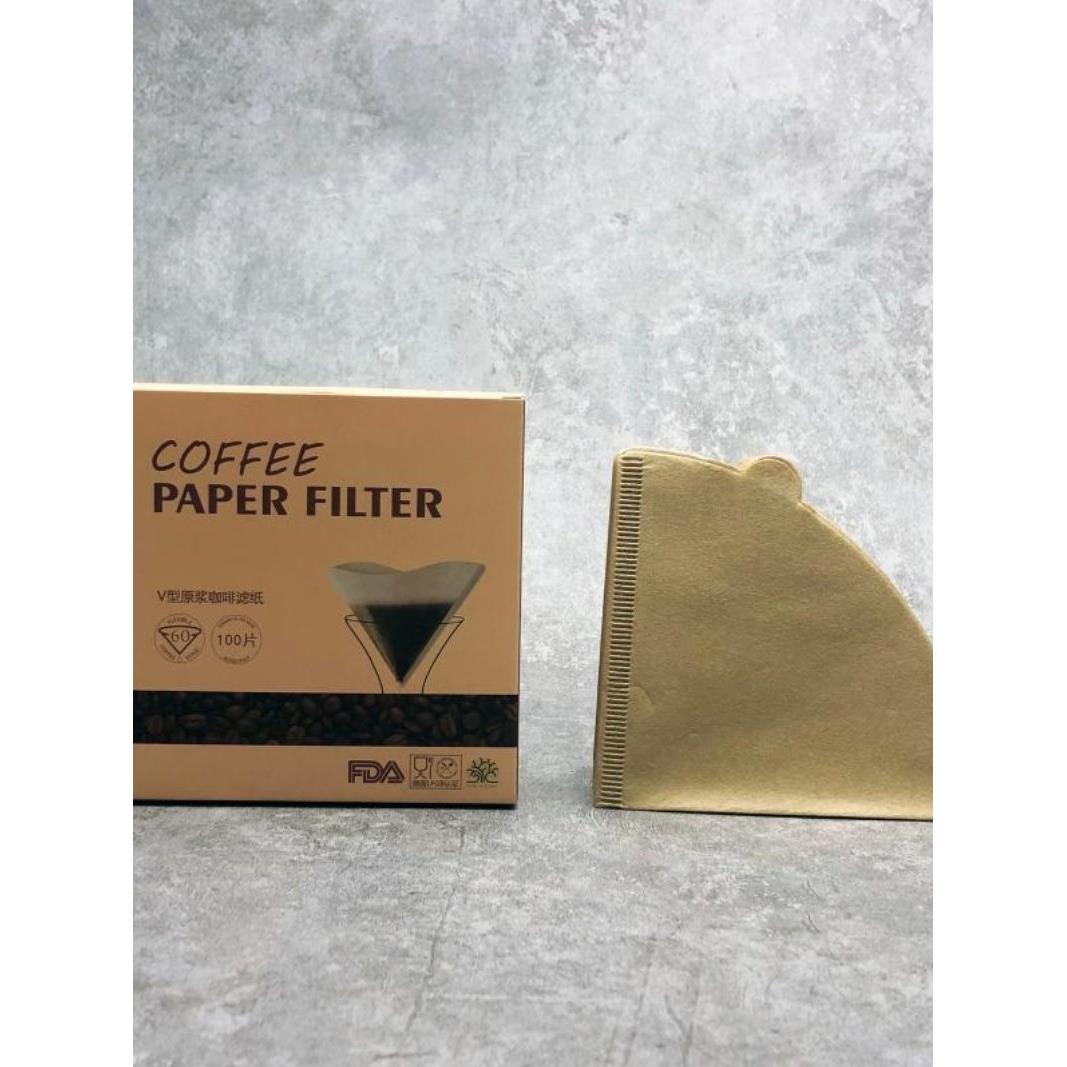 V60咖啡滴滤纸V形滴漏纸漂白原木原浆网袋过滤纸手冲咖啡过滤纸图片