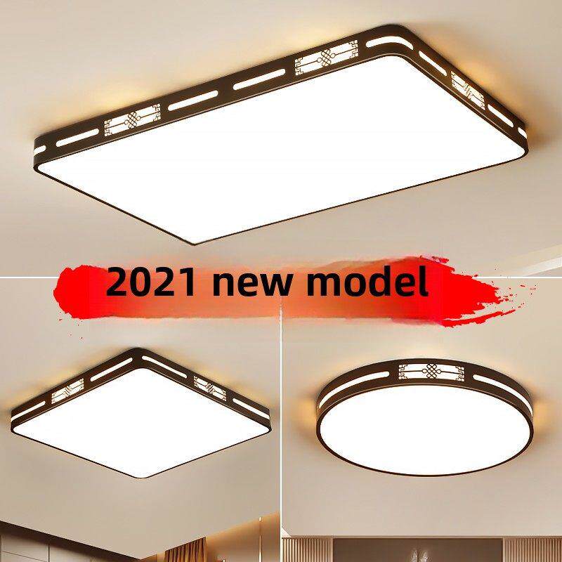 新中式LED吸顶灯卧室灯书房客厅灯简约餐厅房间阳台古典圆形灯具