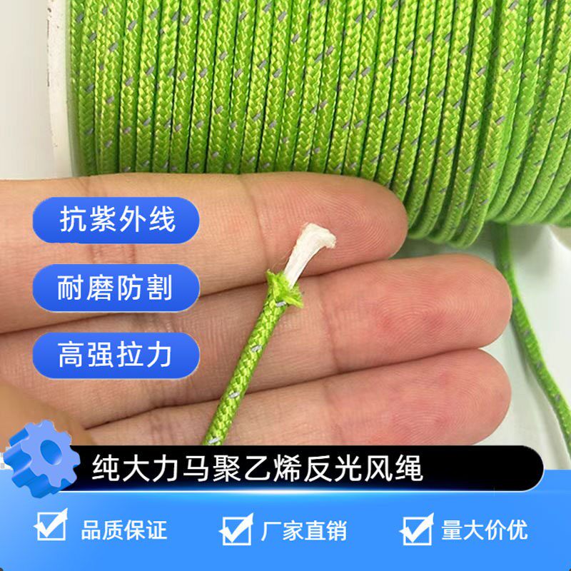 大力马风绳 反光风绳2mm dyneema户外露营diy地钉msr风绳天幕伞绳 - 实物图
