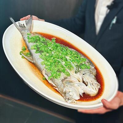 酒店中厨陶瓷纯白餐具旦形鱼盘蒸鱼盘大鱼盘椭圆中式餐厅特色盘子