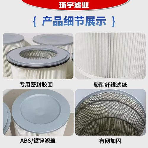法兰上装式除尘滤筒工业除尘滤z芯六耳覆膜脉冲除尘器滤桶粉尘滤