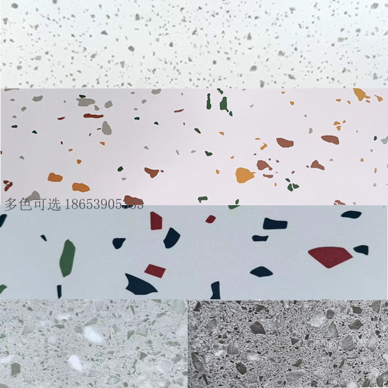 仿水磨石碳晶饰面板无缝竹木纤维集成墙板L石塑木饰面墙板防水耐