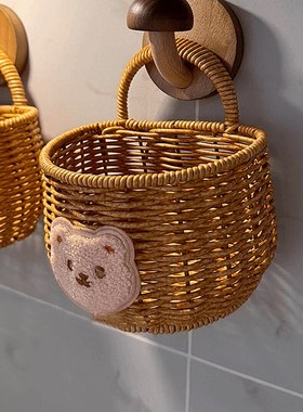 收纳挂篮筐壁挂置物架厨房玄关卫生间墙上杂物姜蒜收纳盒2.024新