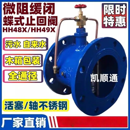 HH48X/HH49X-10/16微阻缓闭蝶式止回阀DN100 150 200 300 400 500