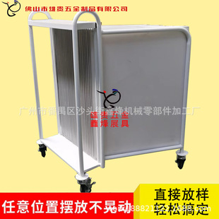 海报简易展示架 画报展架 报刊翻页移动展示架展柜 海报带轮展架