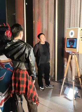 源头工厂触控木制照相亭dslr photo booth站立式签到拍照机