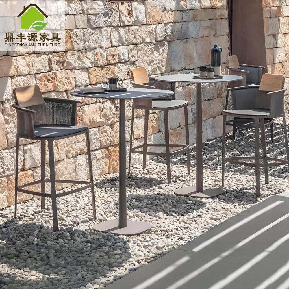 阳台织带桌椅露天吧椅编绳桌椅庭院高脚吧台防水防晒网红酒吧清吧,住宅家具,家用高脚椅,淘宝优惠券,粉丝福利购,淘宝优惠卷