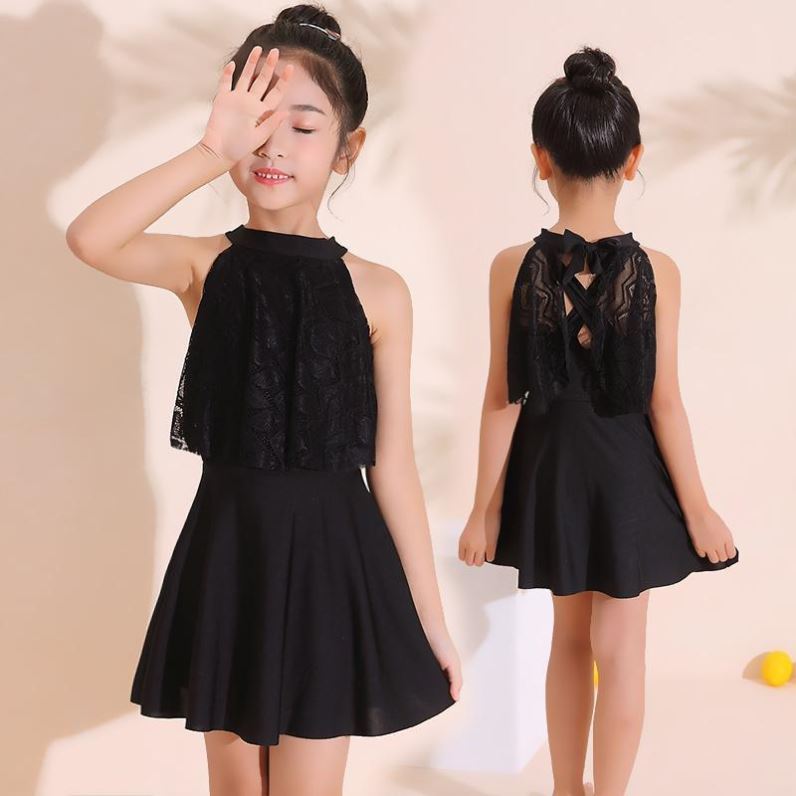 韩版网红款泳装中大童公主ins游泳衣孩亲子连体裙小仙女儿童泳衣