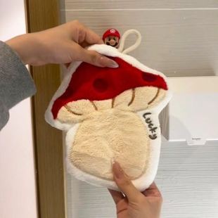 可爱蘑菇擦手巾挂式加厚不发臭毛巾超强吸水手帕家用厨房卫生间
