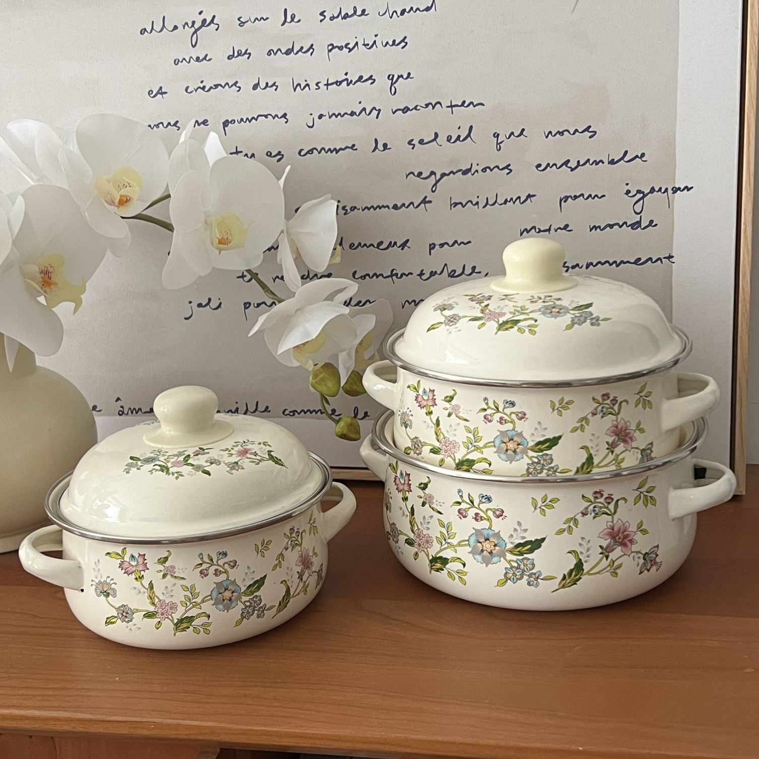 新款加厚电磁炉珐琅搪瓷猪油缸汤锅炖锅锅猪油泡面火锅宝妈辅食